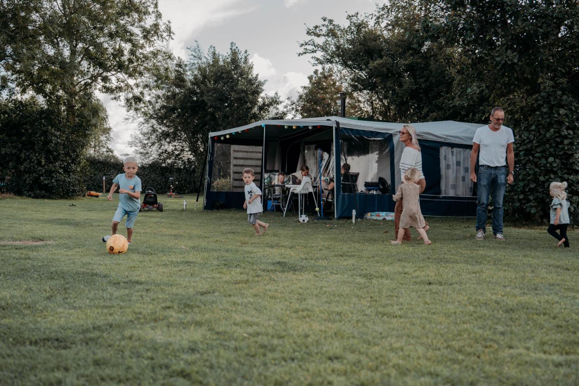 Breezand Camping De Tulpenweide Lege Kampeerplaats, Lege Plaats Op Het Gras Zonder Bed מראה חיצוני תמונה