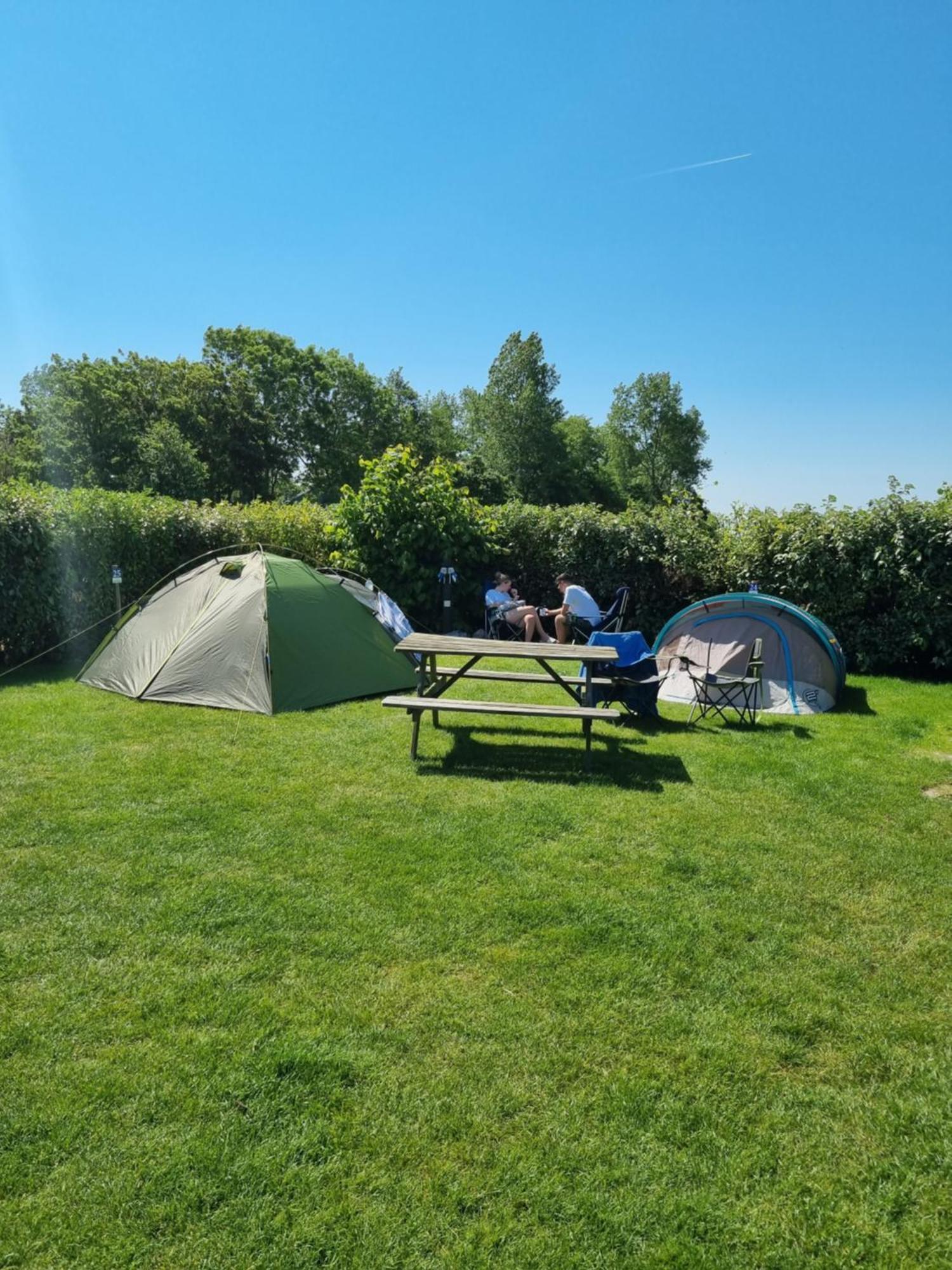 Breezand Camping De Tulpenweide Lege Kampeerplaats, Lege Plaats Op Het Gras Zonder Bed מראה חיצוני תמונה