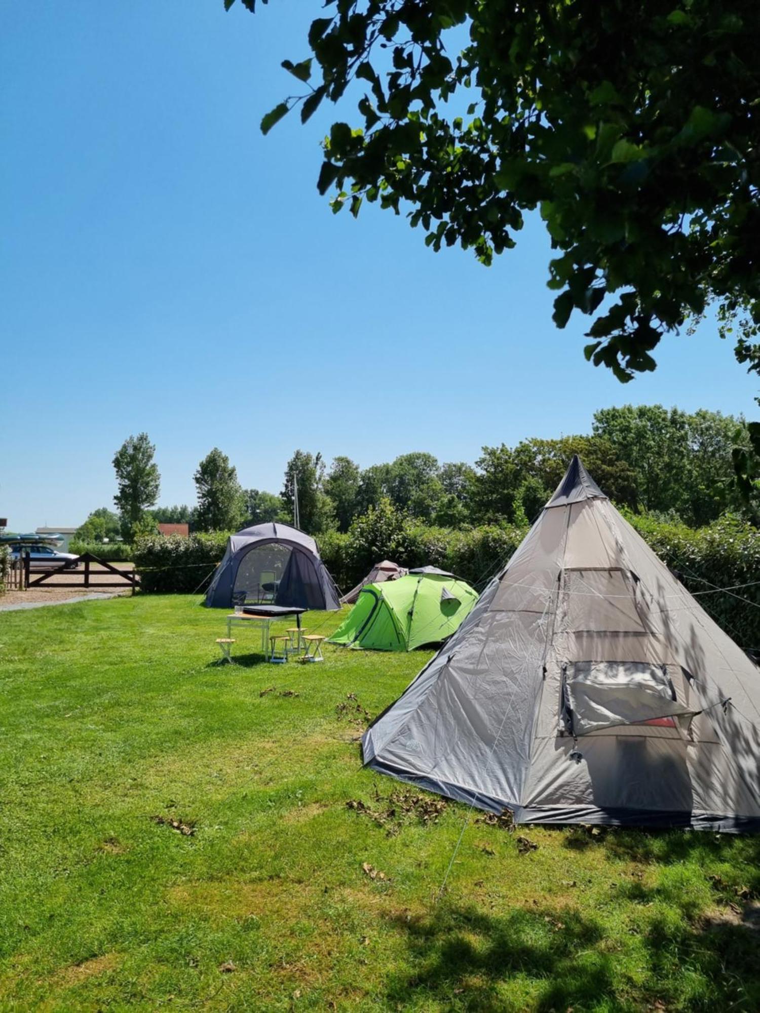 Breezand Camping De Tulpenweide Lege Kampeerplaats, Lege Plaats Op Het Gras Zonder Bed חדר תמונה